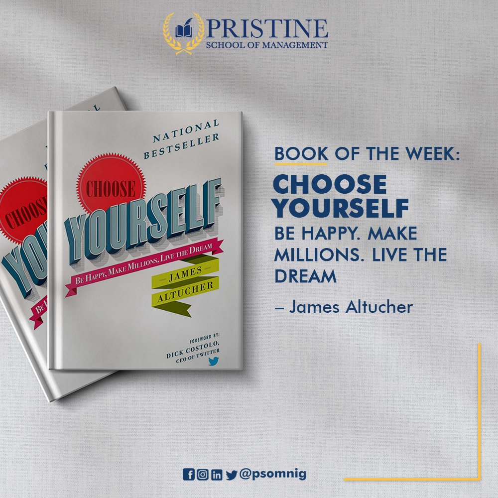 psomnig's tweet photo. This week's book of the week is 'Choose Yourself' by James Altucher.

The book is a call to  take control of your life by developing excellent habits and establishing your own career,

#bookshelf #booknow #reading #bookcommunity #bookclub #bookoftheday #bookobsessed https://t.co/r23Wm3INeF