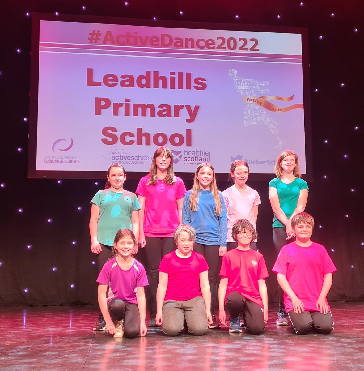 I promised pictures so here's the first one. Dance troupe are ready and excited to get going! #keepingactive #itsSLC @LeadhillsS @ActiveSchoolsSL @mrsfrenchlps