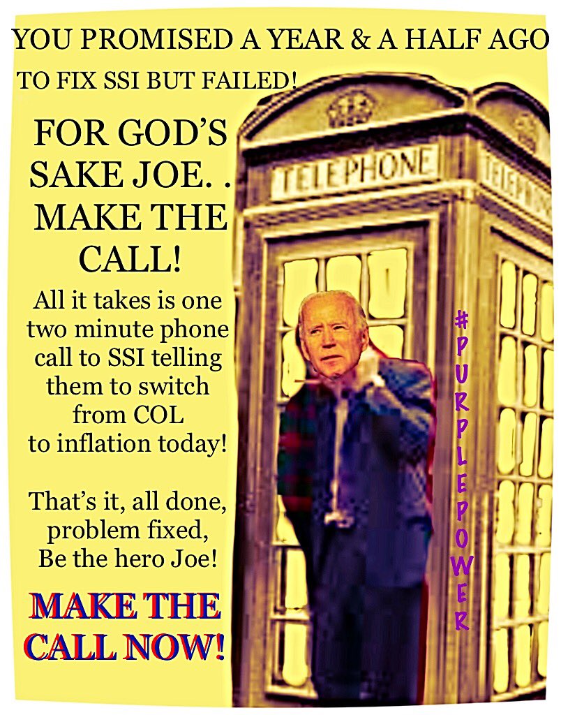 auntbarb73's tweet photo. #LALATE #JoeBiden #BernieSanders #Democrats  #Senate #ChuckSchumer #Nancy Pelosi #PURPLEPOWER well over a year ago you vowed to fix the pathetic SSI issues as your first act once elected, since then you promise, and promise but never keep your word. . Here is your chance https://t.co/lj3IDjUpMX