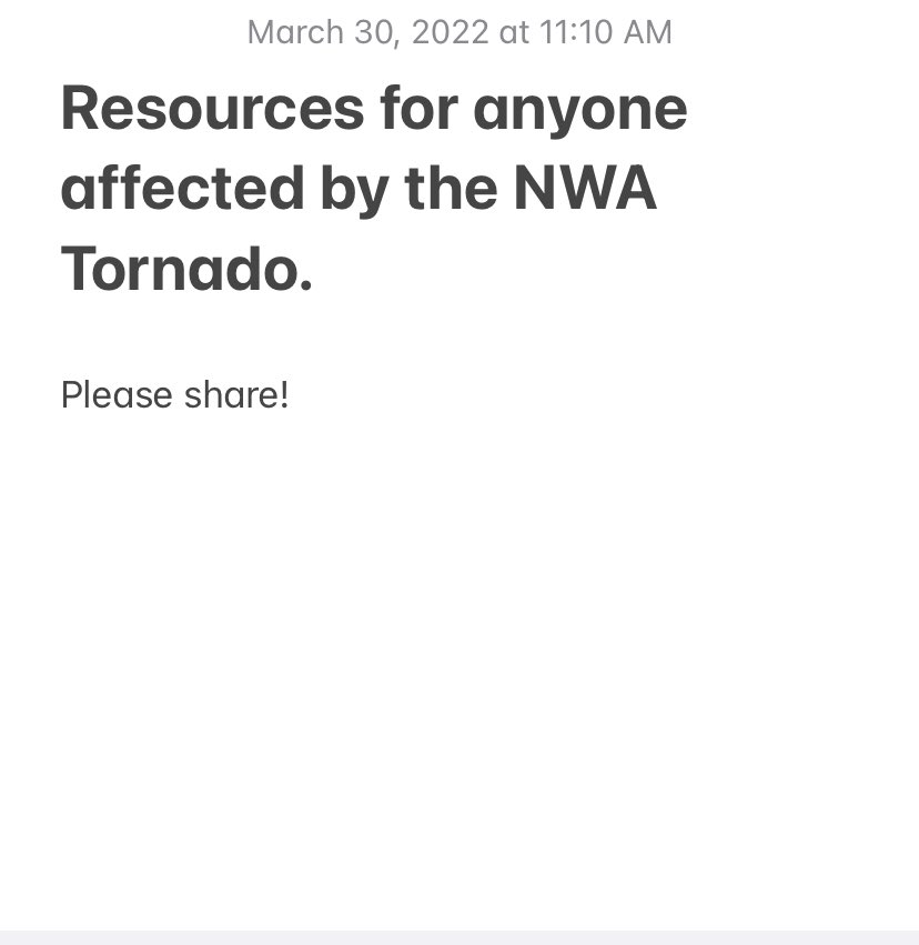 GuntherEagmm's tweet photo. Here are some resources for anyone affected by the NWA Tornado. 

I will continue updating this post through out the day as I see more resources available. https://t.co/d3Xx44J4ZC