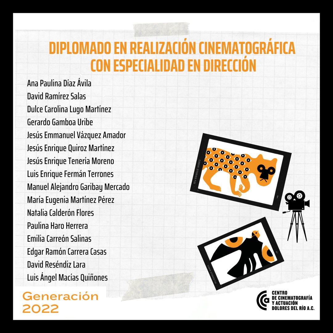 CCADurango's tweet photo. BIENVENIDA GENERACIÓN CCA 2022🎬
Agradecemos a todos los aspirantes por haber concluido y participado en la Convocatoria 2022 del Centro de Cinematografía y Actuación Dolores del Río A.C. La cantidad de personas interesadas supero nuestras expectativas. ¡Gracias por su confianza! https://t.co/Wm914ObpWW