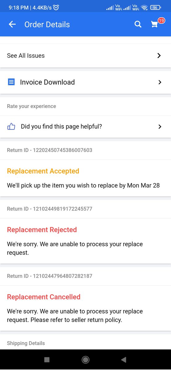 preeti_211990's tweet photo. Purchased a dining set Order Id: OD224434750230182000 on 17 March 2022. The part of the product was missing on delivery and not picking up the product for replacement after continuos follow up. Worst experience #Flipkart #flipkartsupport 
raised complaint  https://t.co/h3apA65I9w https://t.co/xqmiHvm8Wz
