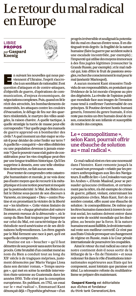 🇺🇳 De même que les humains s’associent à travers le contrat social, les nations doivent entrer dans une sorte de société mondiale qui les discipline, au besoin par la force. Si la nature humaine est aussi faillible, le droit international reste son meilleur correctif.