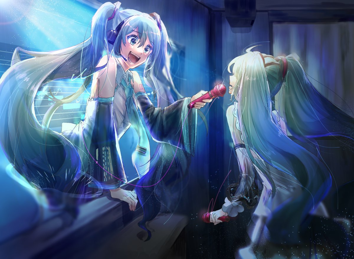 初音ミク 「設定ミスって泣く泣くトリミングすることになったのでこっちに元の画像を載っけておき」|原稿ちび助卍のイラスト