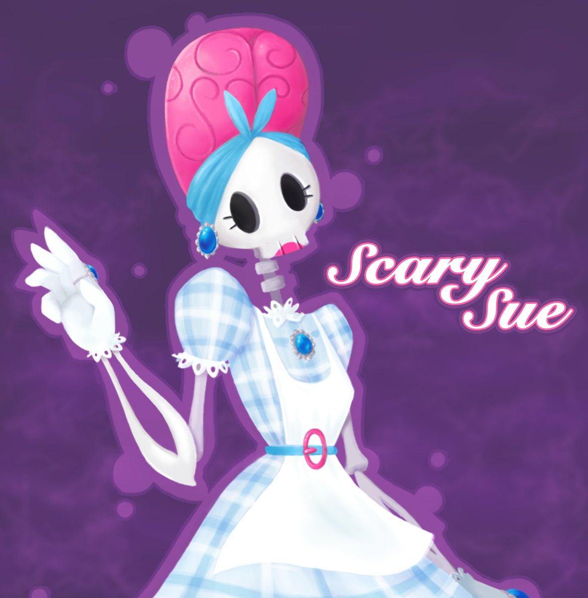 Meet Scary Sue! My #contest entry for <a href="/FortniteGame/">FortniteGame</a>'s #ConceptRoyaleContest2022 💀💗