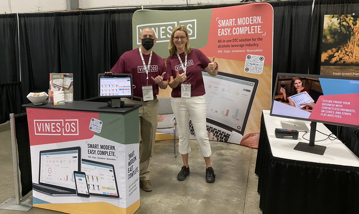 Excited to reveal our new POS and look <a href="/WiVi2022/">Will</a>. Visit our team today at booth #710.

#VinesOS #DTC #POS #Sales #Stripe #WIVI2022