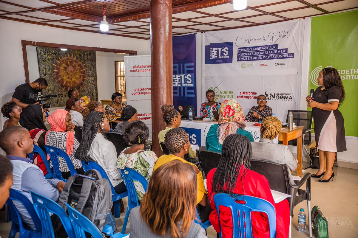 nnp_drc's tweet photo. Autour des panélistes juristes et artistes @TES_RDC a réuni différentes couches des femmes.

Nous avons été honoré d’apporter notre contribution dans la production des contenus.
 
 📸 @NarcisseKChiba1 by @nnp_drc 
#GOMA #nordkivu #specialmars #motivationalquotes #hope #courage https://t.co/FNgRkeq4Kp