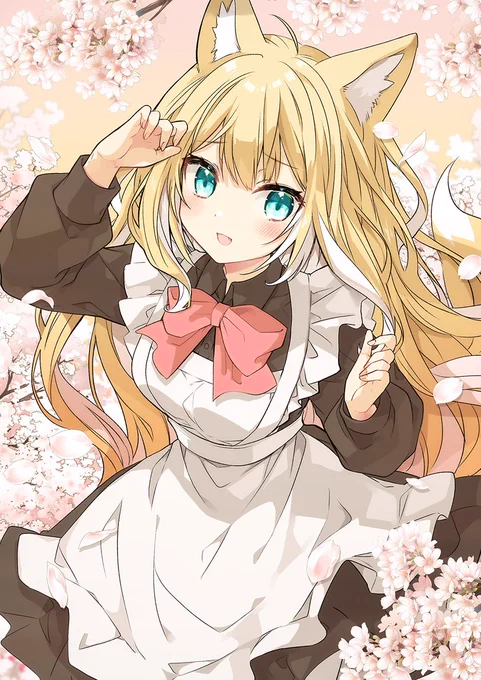 さくらとホワイトデー #今月描いた絵を晒そう 
