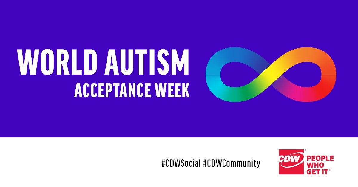 CDW_UK's tweet photo. This week at CDW, we are supporting #WorldAutismAcceptanceWeek to raise awareness, acknowledgement and acceptance for Autism

#AutismAwareness #CDWCommunity #CDWSocial https://t.co/yLdQV0SmUn