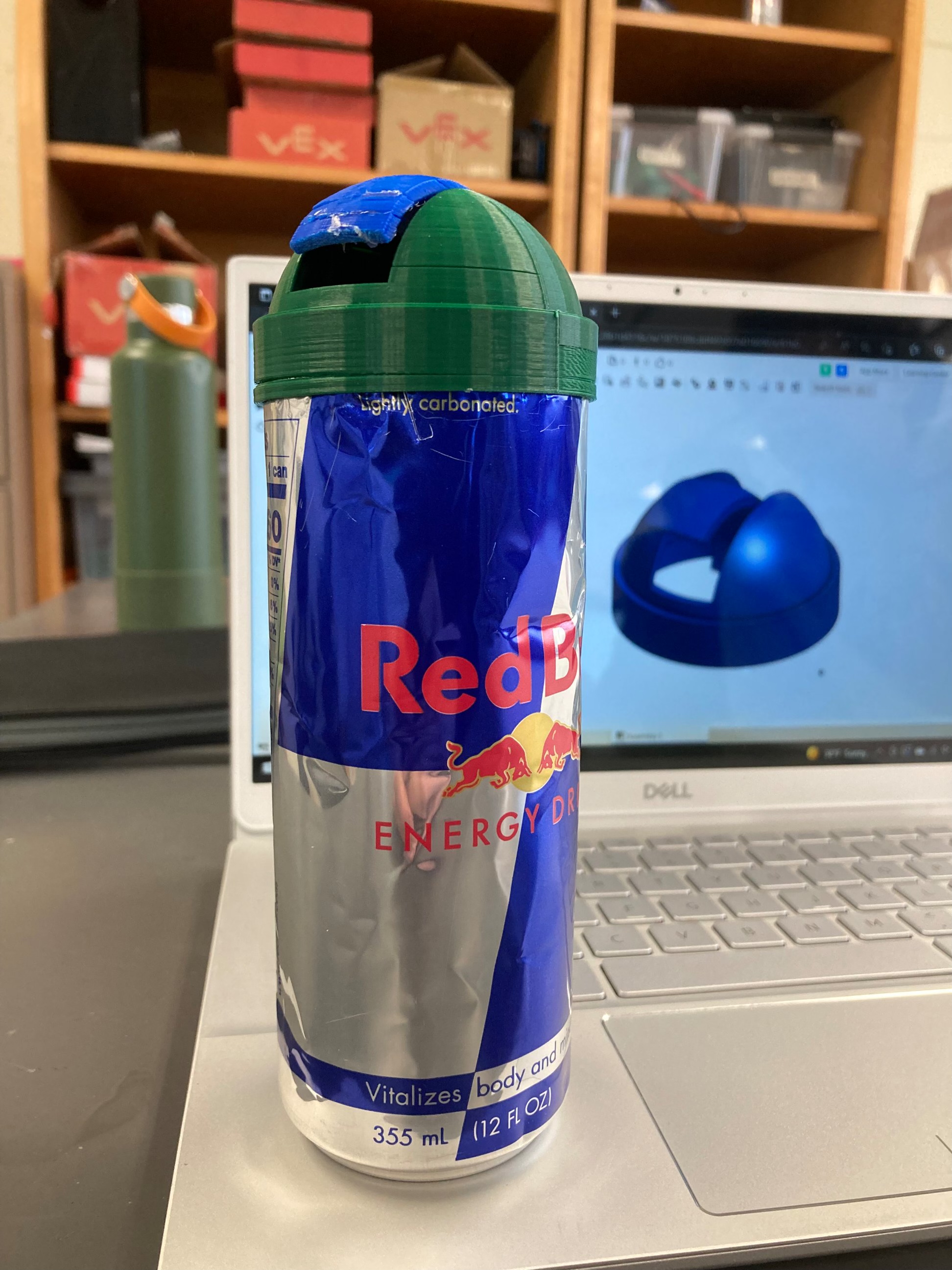 Malden Catholic Ben Gowrie 24 And Cullen Mustone 24 Used An Empty Red Bull Can To Make A Cup Holder Trash Bin As Part Of An Upcycled Project Using Soda