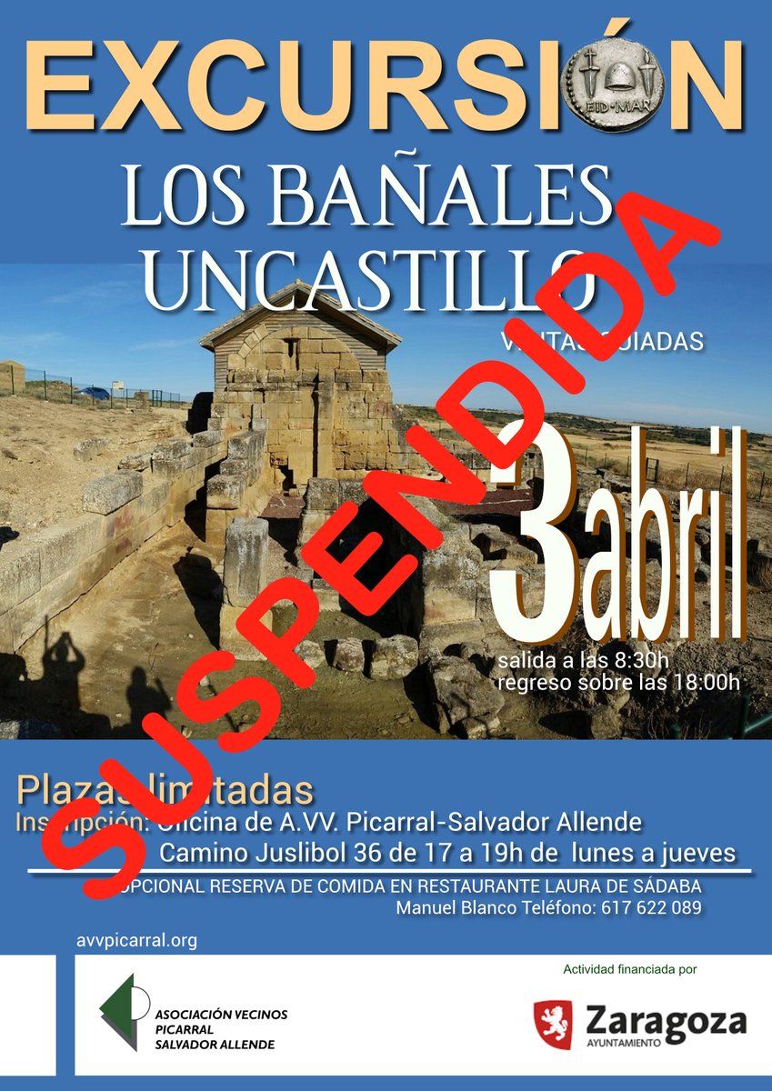 SUSPENDIDA EXCURSIÓN A LOS BAÑALES
Sentimos las molestias ocasionadas