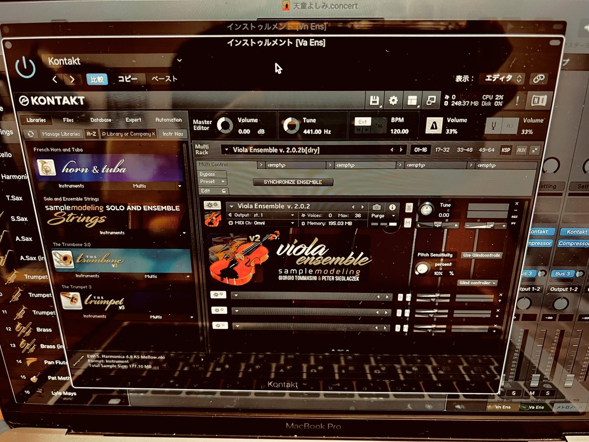 gamirs's tweet photo. 2ndviolinとviolaアンサンブルを組み合わせてEWIで吹く。
#samplemodeling #EWI https://t.co/WbpcVPxykv