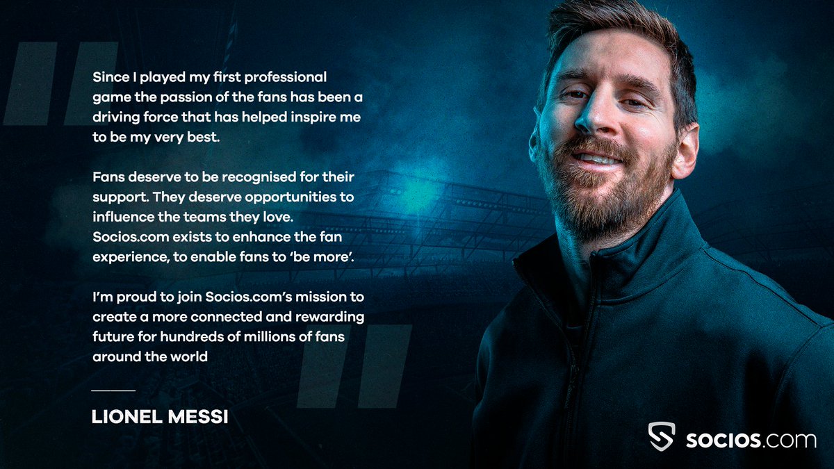 socios's tweet photo. A word from Lionel Messi, our first global ambassador 😌

#BeMoreThanAFan https://t.co/4KvIprbnWj