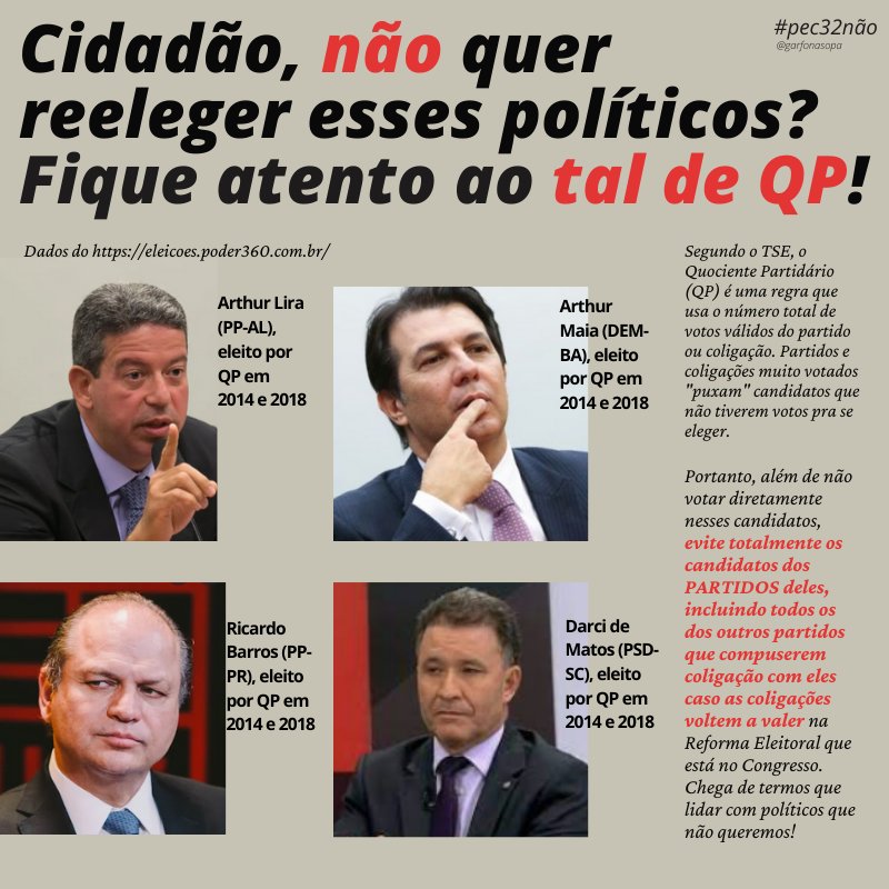 garfonasopa's tweet photo. @NinhoRaah @agenciapublica Arthur Lira se elege por quociente partidário faz duas eleições. É preciso que os alagoanos não apenas deixem de votar nele, mas no PP e em todos os partidos com que estiver aliado. #LiraRachadeiro #forapec32 https://t.co/r4kgCeIdO5