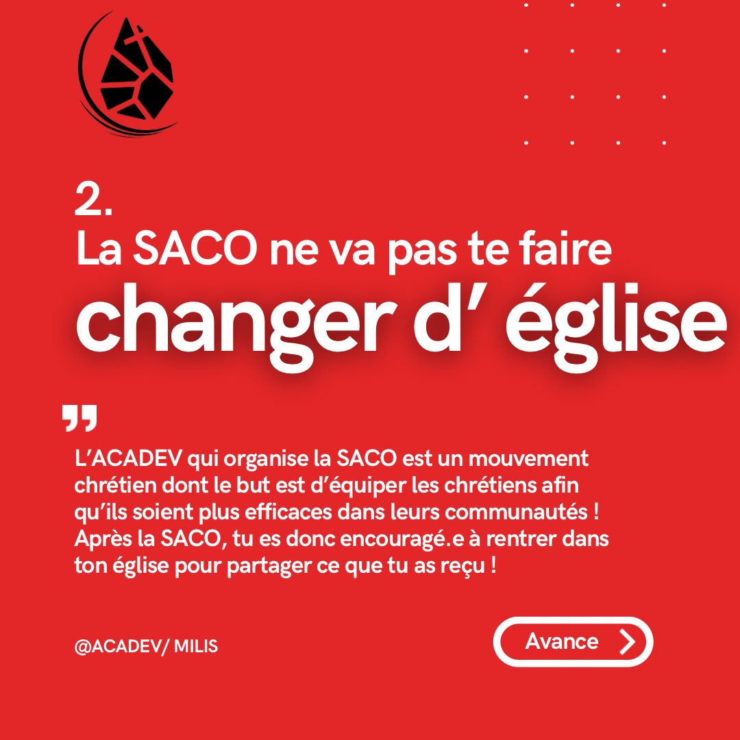 ACADEV7's tweet photo. 𝐈𝐧𝐯𝐢𝐭𝐚𝐭𝐢𝐨𝐧 𝐒𝐀𝐂𝐎 - 𝐒𝐚𝐢𝐧𝐭𝐞 𝐂𝐨𝐧𝐯𝐨𝐜𝐚𝐭𝐢𝐨𝐧
Peu importe ta chapelle religieuse, tu es vivement invité.e
#ACADEV #Connaissance #SACO #Sainte_Convocation #MILIS https://t.co/3Fk4BgrIuK