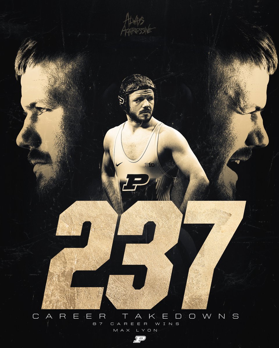 PurdueWrestling's tweet photo. Ranked #18 in program history, Max Lyon made some noise at NCAA's on his way out. It was an incredible ride. #BoilerUp #AlwaysAggressive https://t.co/xkky93KPiF