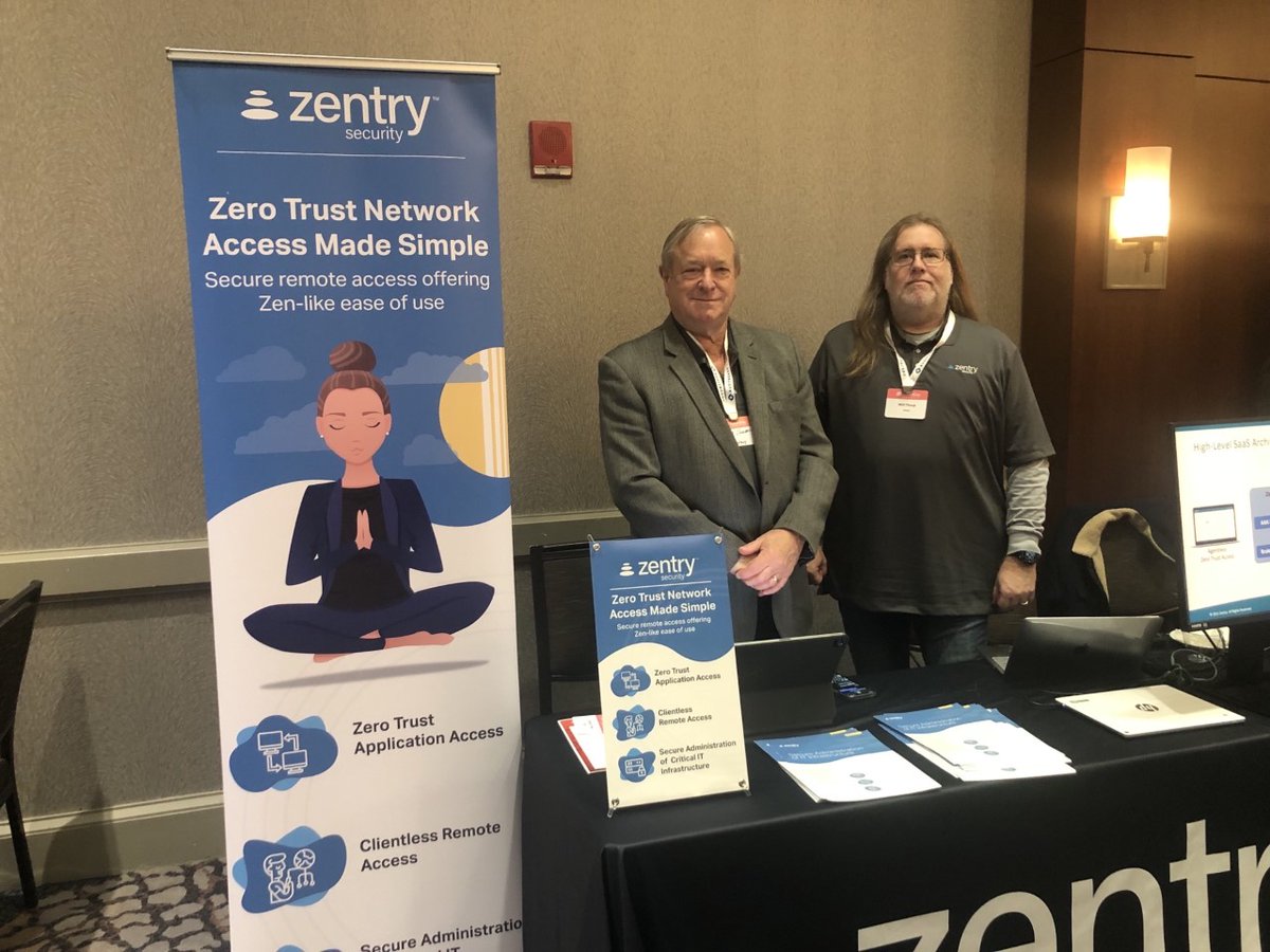 ZentrySecurity's tweet photo. We are at FutureCon's Baltimore Cybersecurity Conference! Swing by to say hi and to find out more about our Zero Trust secure access solution. 

@FutureConHQ #FutureCon #ZTNA #ZeroTrust https://t.co/wcKSdj9a0P