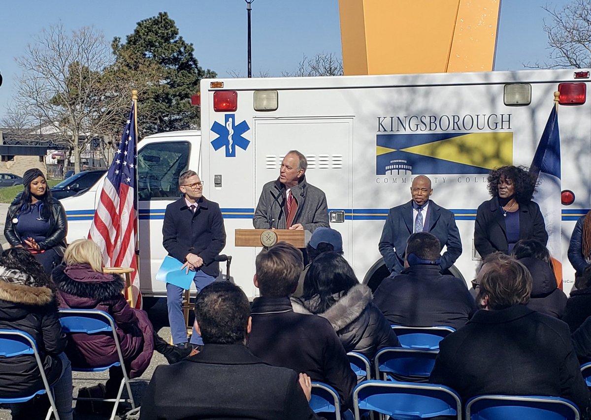 KBCCPSD's tweet photo. The City University of New York  Chancellor Matos Rodriguez @cunychancellor along with the NYC Mayor Eric Adams @nycmayor and Kingsborough Community College President Claudia Schrader @kingsboroughpres announced yesterday a new career training program for youth in foster care. https://t.co/WvjLBFAst1