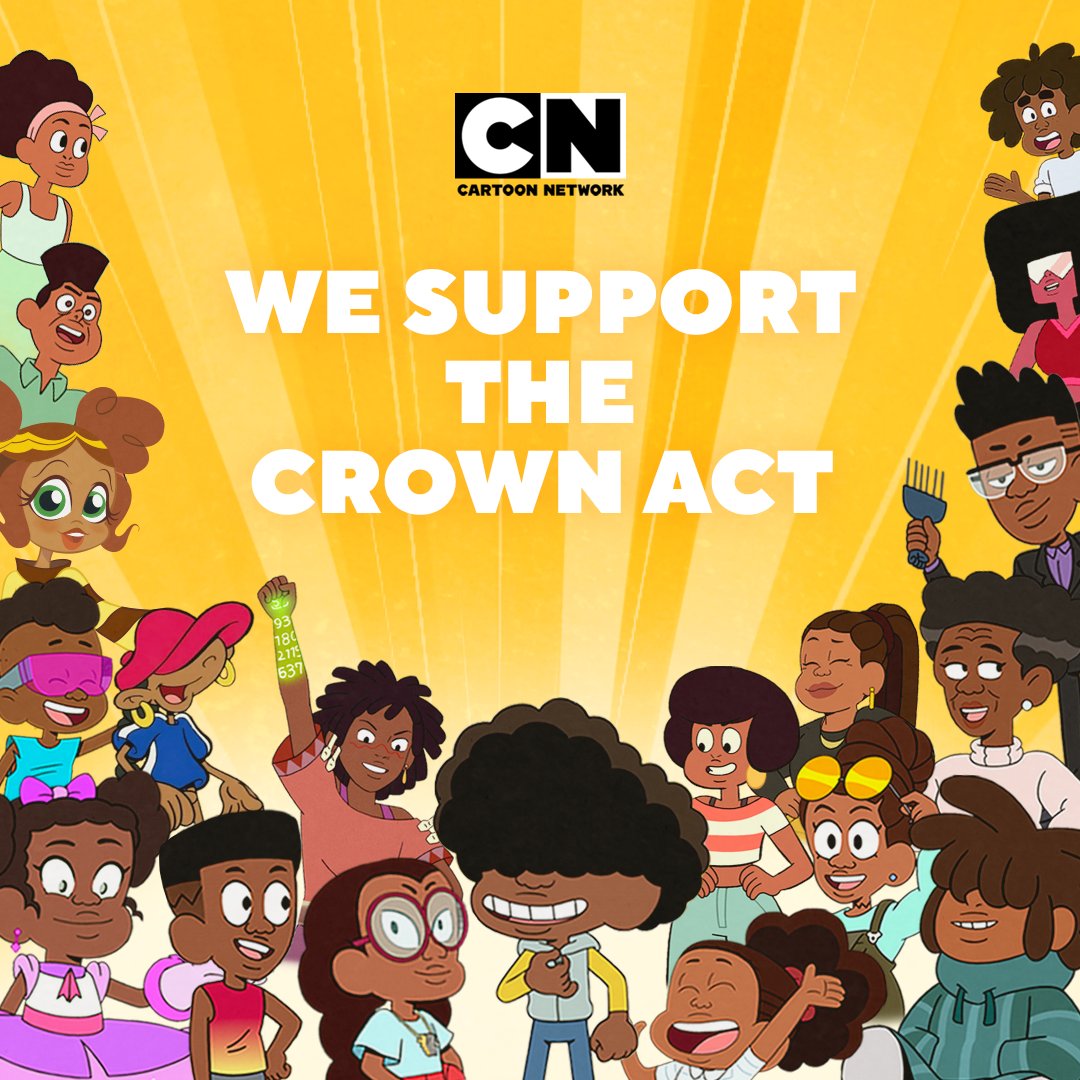 END hair discrimination with the CROWN Act! 👩🏾‍🦱🧑🏽‍🦱❤️👩🏽‍🦱🧑🏿‍ EVERYONE deserves the same equal opportunities and protection, regardless of their natural hair textures or chosen hairstyles.

#CartoonNetwork #CROWNAct #EndHairDiscrimination #EqualOpportunitiesForAll