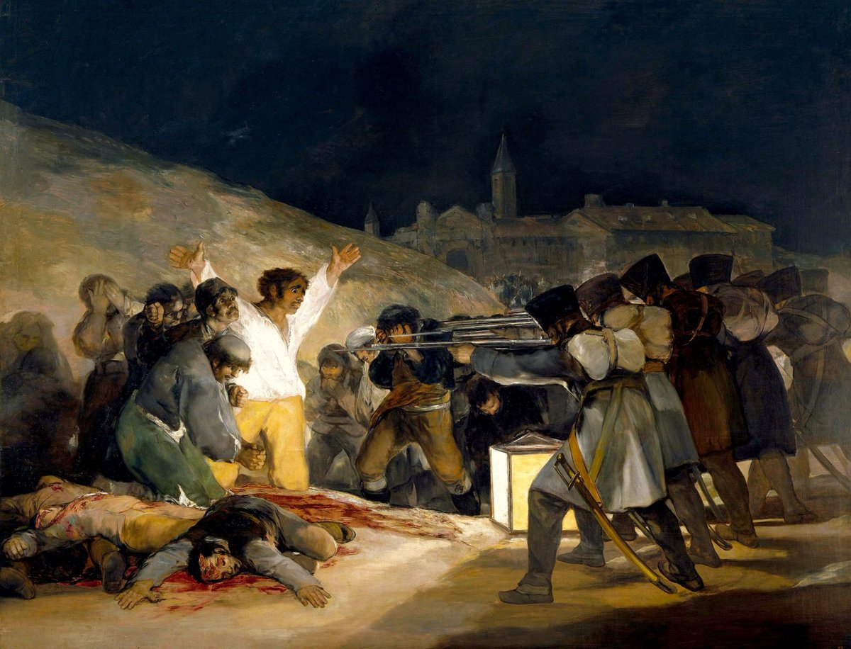 EmbajadaCSNTE51's tweet photo. El 30 de marzo de 1746 nació el pintor y grabador español Francisco de Goya. Hoy te presentamos El aquelarre (1797-98), Los fusilamientos del 3 de mayo (1814), La maja vestida (1802-05) y Saturno devorando a un hijo (1820-23). #goya #romanticismo #rococo #vanguardias https://t.co/D5PMleWFz5