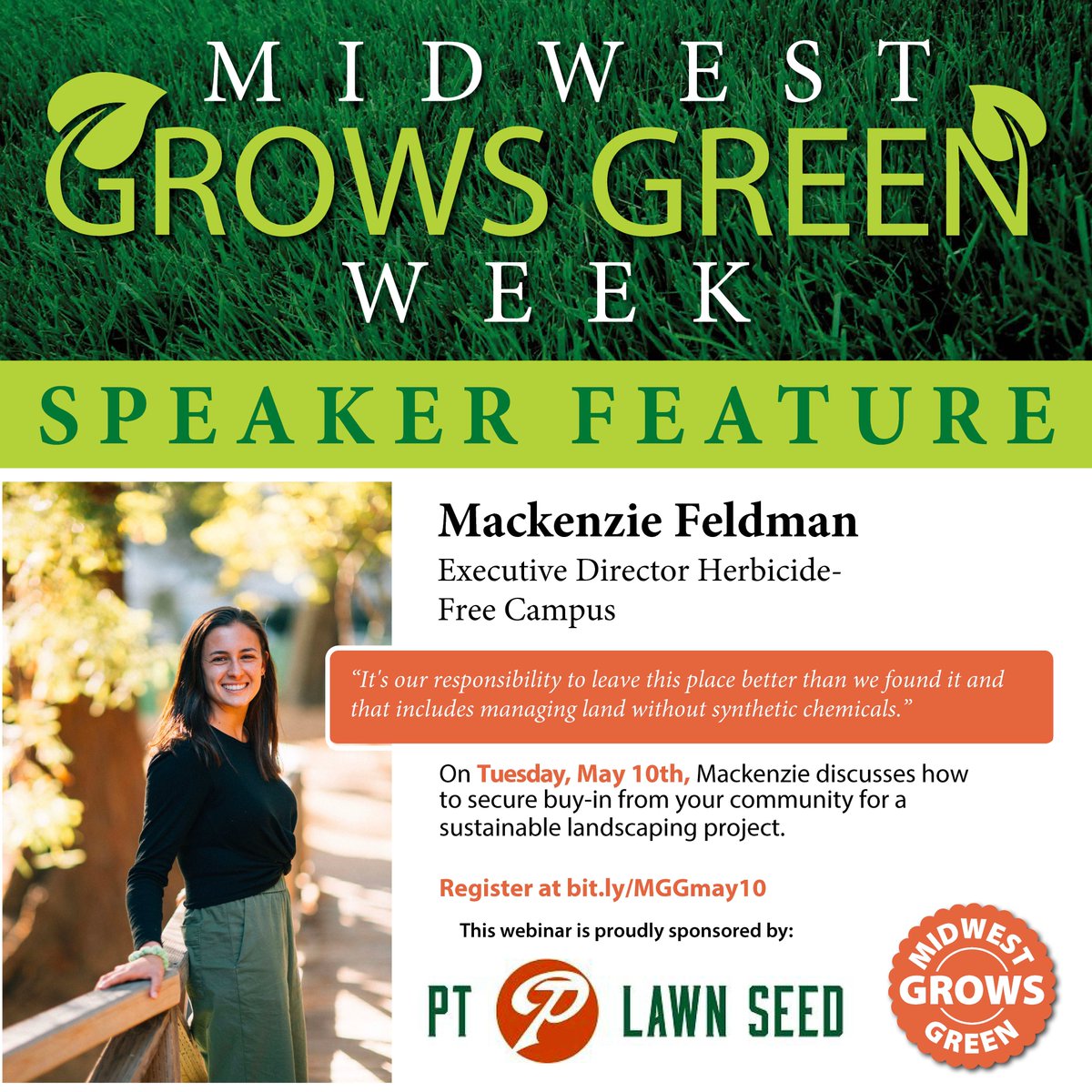 ToxicFreeMW's tweet photo. "It's our responsibility to leave this place better than we found it" - @mackenziekfeld. Learn how to secure buy-in from your community for a #sustainable landscaping project during our March 10th #MGGweek webinar https://t.co/qWgeCdABHV https://t.co/UAnTFlvx9I