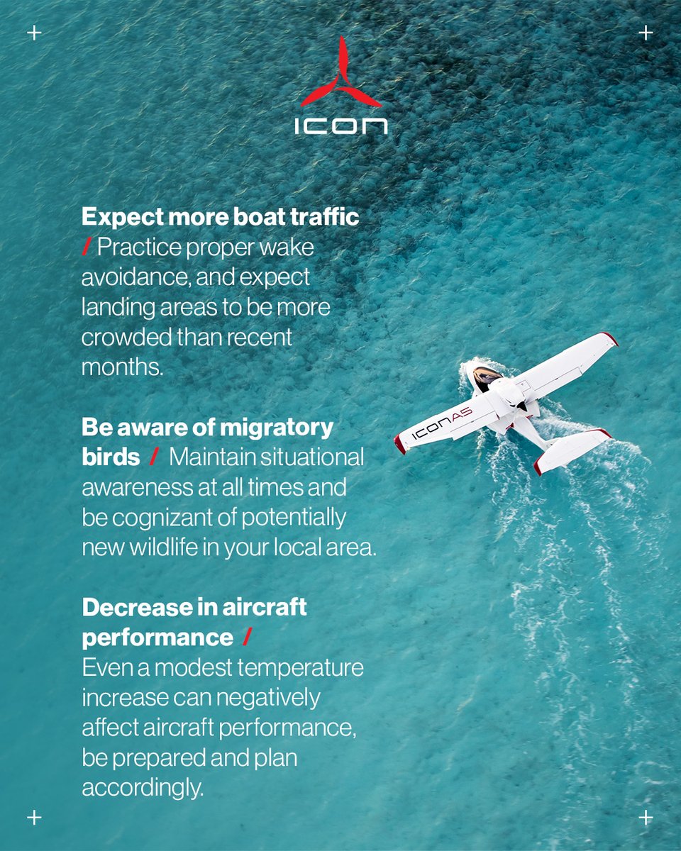 The spring flying season is upon us. As many of us begin to get out from the winter weather and start flying in and around the water again, here are a few safety reminders.