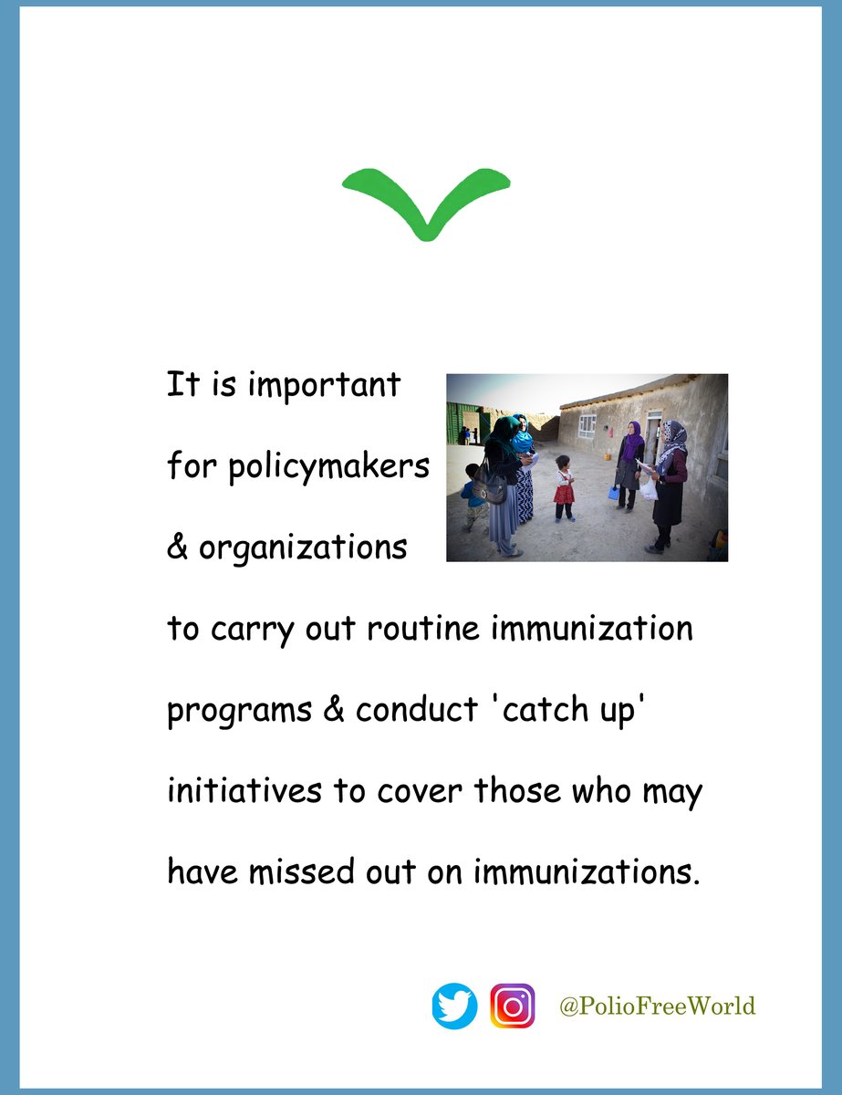 It is important for policymakers and organizations to carry out routine immunization programs and conduct
'catch up' initiatives to cover those who may have missed out on immunizations.