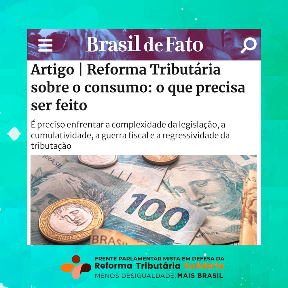 frentetribsolid's tweet photo. É preciso enfrentar a complexidade da legislação, a cumulatividade, a guerra fiscal e a regressividade da tributação.
Leia o artigo completo: https://t.co/ErfczTZfO7
@brasildefato @brasildefatomg https://t.co/9HJa6kdzdn
