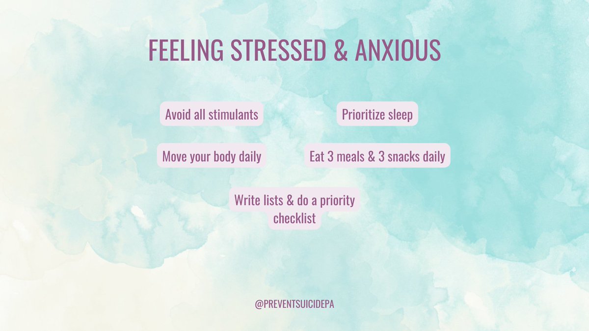 👉Avoid all Stimulants
👉Prioritize Sleep
👉Move your body daily
👉Eat 3 meals &amp; 3 snacks daily
👉Write lists &amp; do a priority checklist
