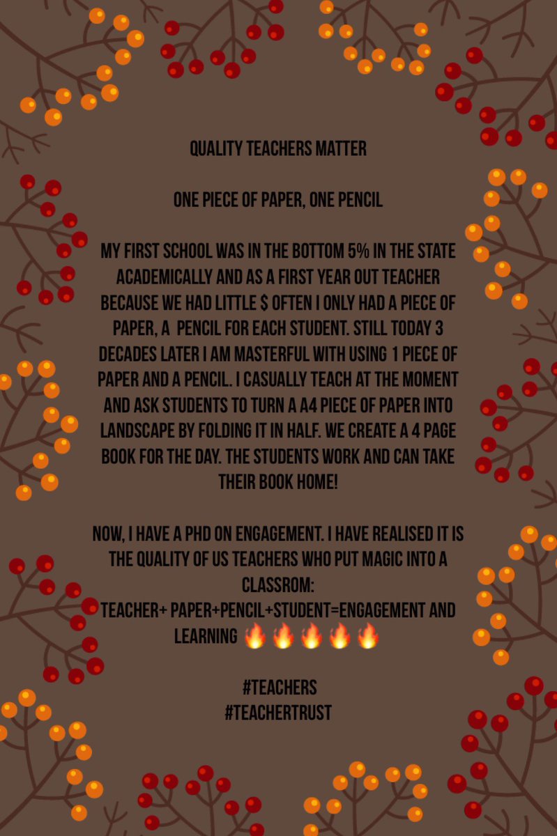 sandytrustteach's tweet image. #teachertrust 
#PSTtrust 
#teacher + pencil+ paper+ student= engagement &amp;amp; learning @TheNewBrewAssoc