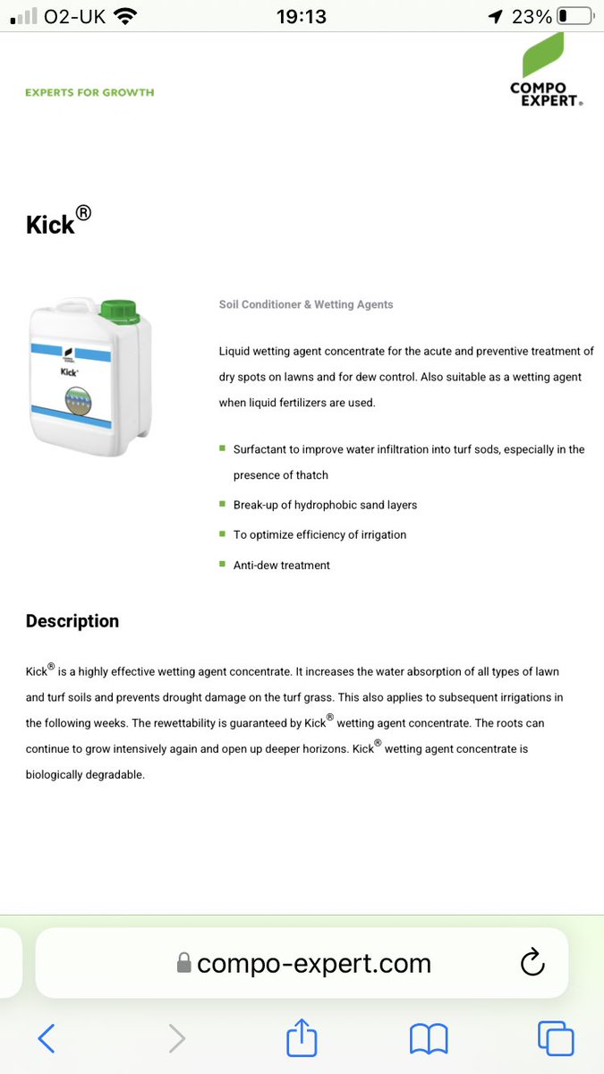 PaulGater9's tweet image. Kick wetting agent 💦New product New approach to managing are greens on the new par 3 course.Looking forward to seeing what results we get through out the season Especially when we haven’t got any irrigation installed relying on the British weather for rain. #CompoExpertuk