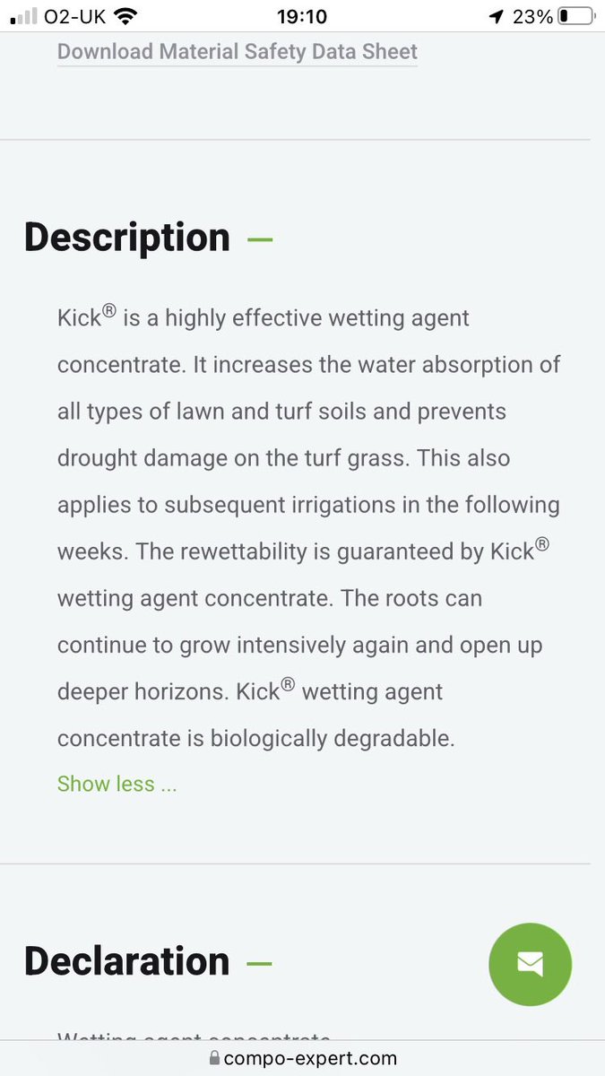 PaulGater9's tweet image. Kick wetting agent 💦New product New approach to managing are greens on the new par 3 course.Looking forward to seeing what results we get through out the season Especially when we haven’t got any irrigation installed relying on the British weather for rain. #CompoExpertuk