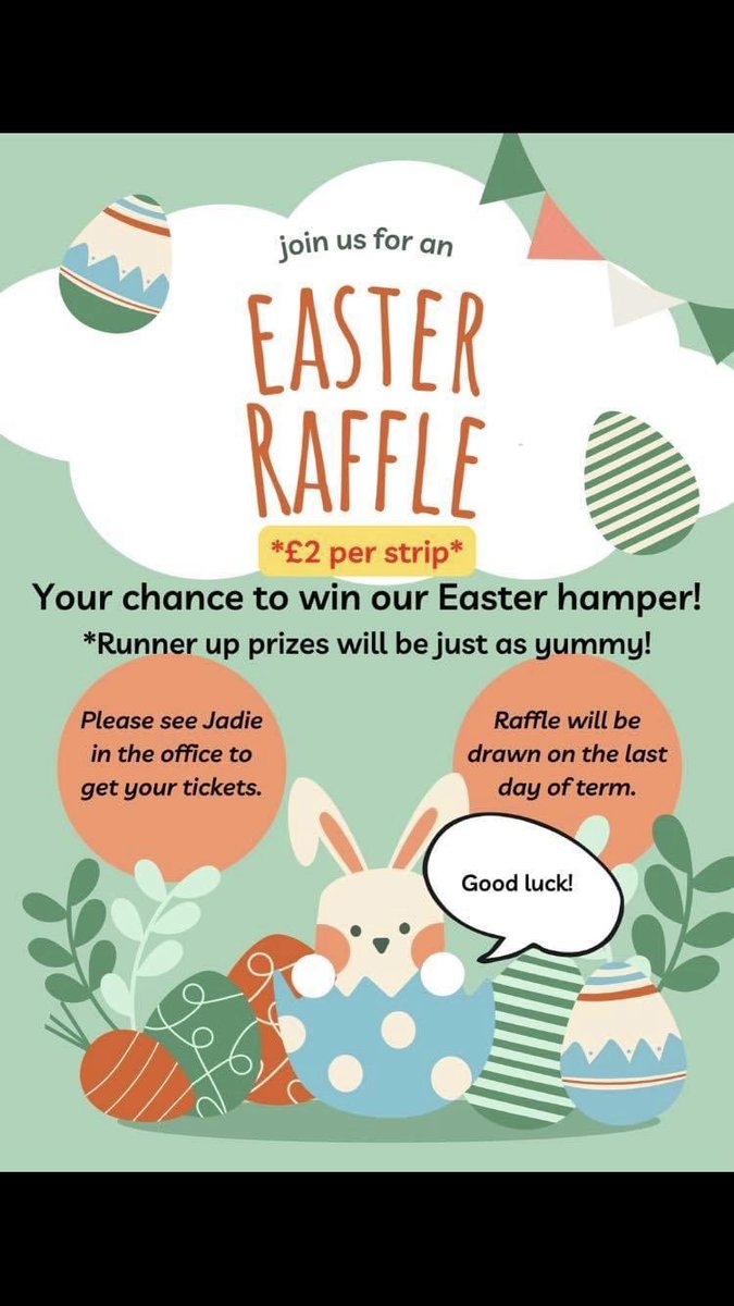 ectonacademy's tweet photo. There is still time to buy some Easter raffle tickets, raffle will be drawn on Friday! https://t.co/79vnJOMPo1