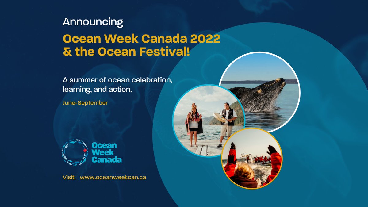ANNOUNCEMENT:
Today, the Canadian Ocean Literacy Coalition &amp; 14 partner organizations announced #OceanWeekCanada and the #OceanFestival! This national summer celebration will strengthen our appreciation of the waterways that connect us, inland to the sea.
Oceanweekcan.ca