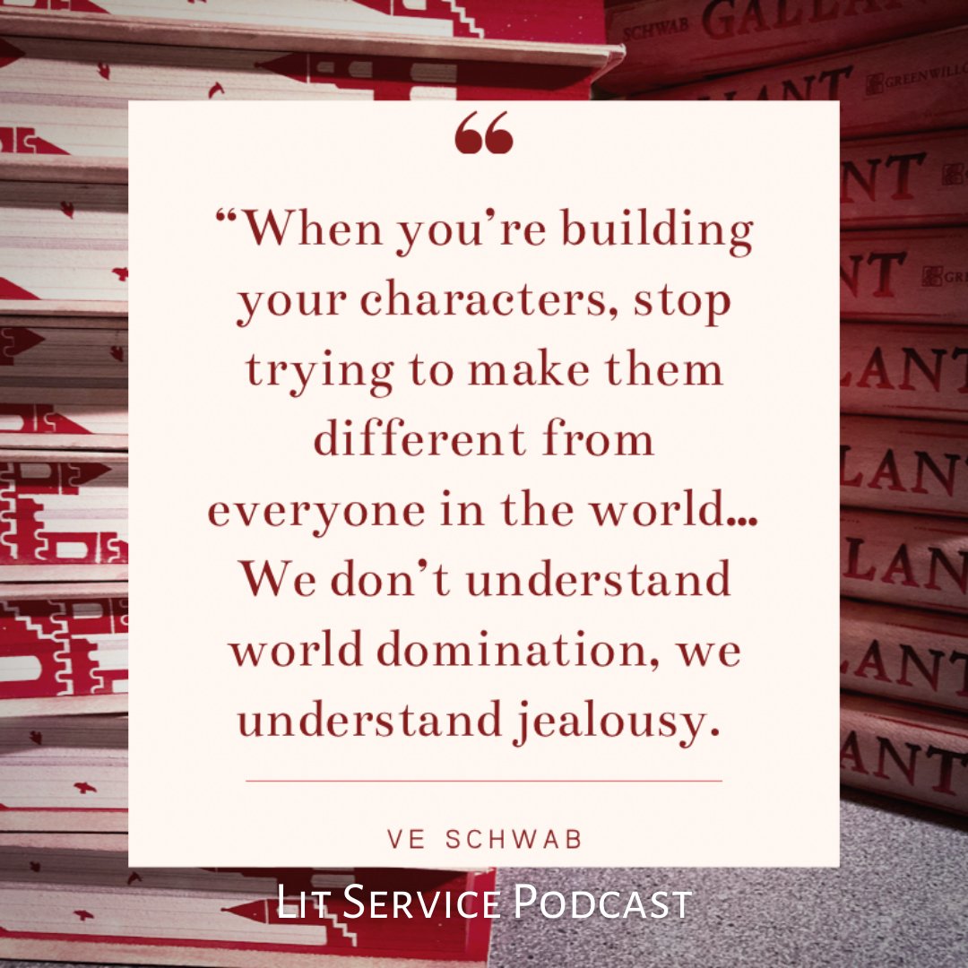 Have you listened to our episode with @veschwab yet? litservicepodcast.wixsite.com/litnation #WritingCommunity