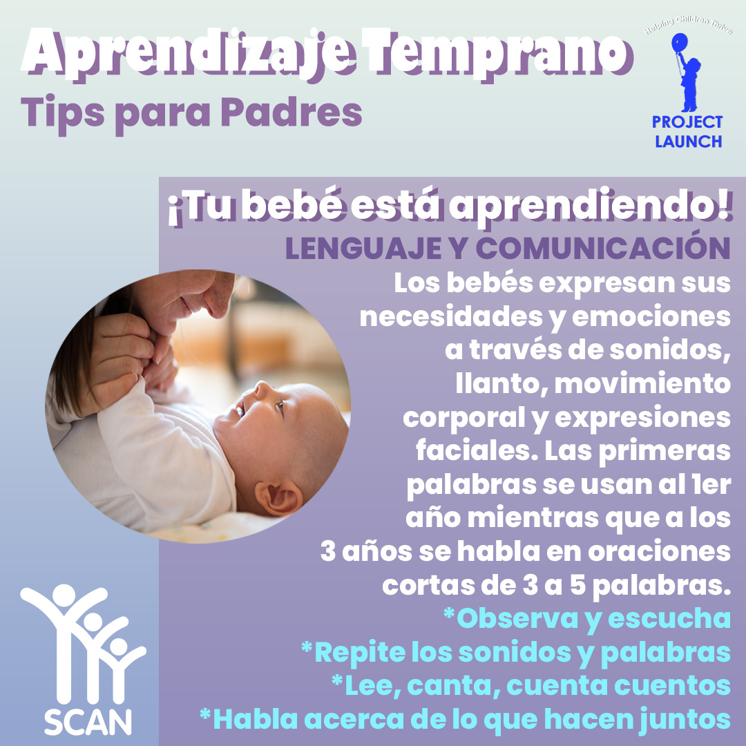 SCANLaredo's tweet image. ¡Tu bebé está aprendiendo! Identifica las diferentes etapas de tu bebé para apoyarlo a través de sus actividades diarias 👶🧸🧩💙
#SCANLaredo #BorderProjectLAUNCH #EduacionTemprana #ParentingTips #BebeTips #Laredo #Consejos #Terapia #familia #maternidad #TipsparaMamas