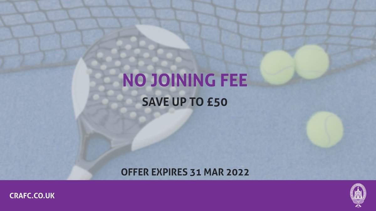 Save up to £50 when you join us! This month is your last opportunity to take advantage of our NO JOINING FEE offer.

Terms and conditions apply. Get in touch with us to find out more about the offer and our various membership packages.

🧘🎾🏋 #MembershipOffer #Chichester