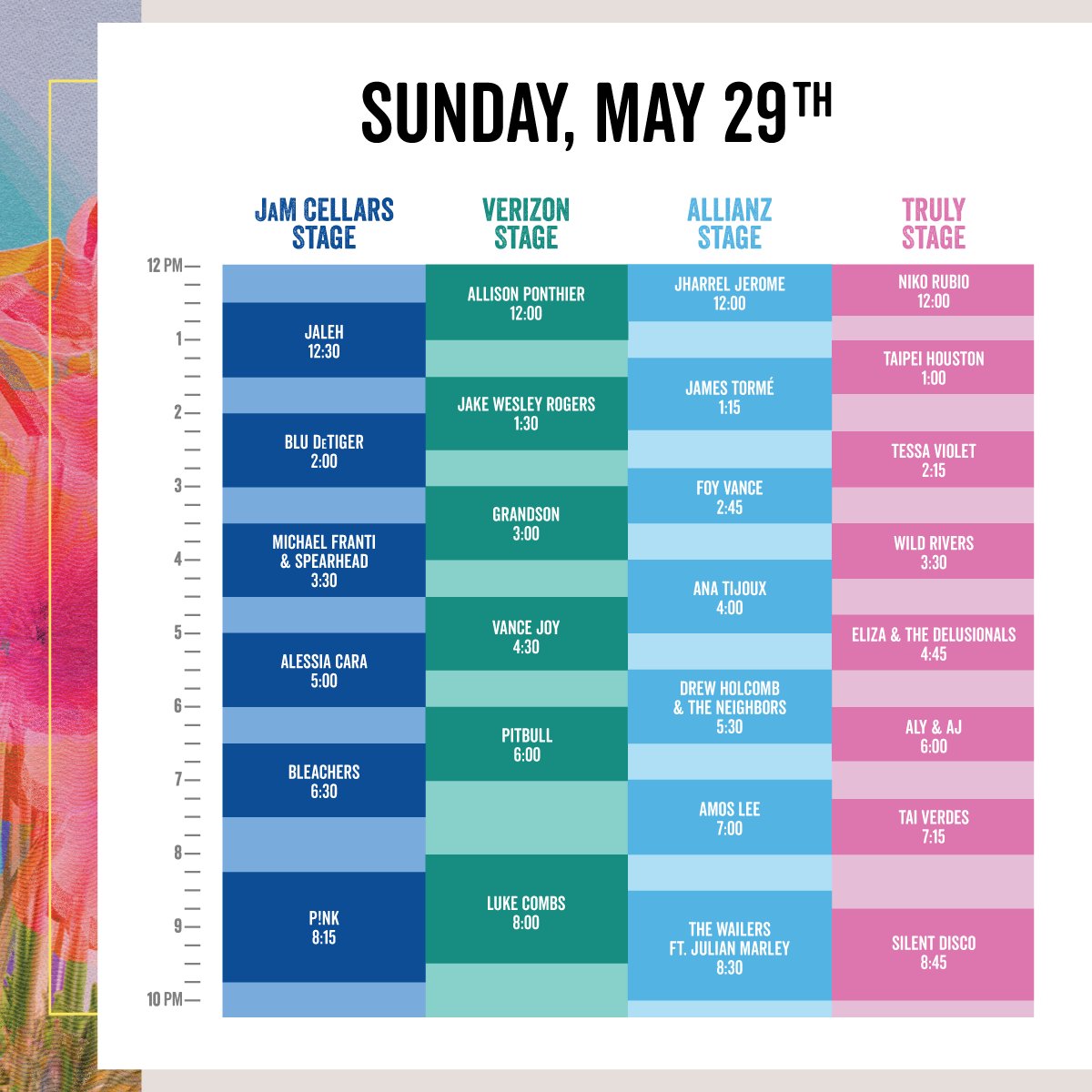 2022 BottleRock Sunday   lineup