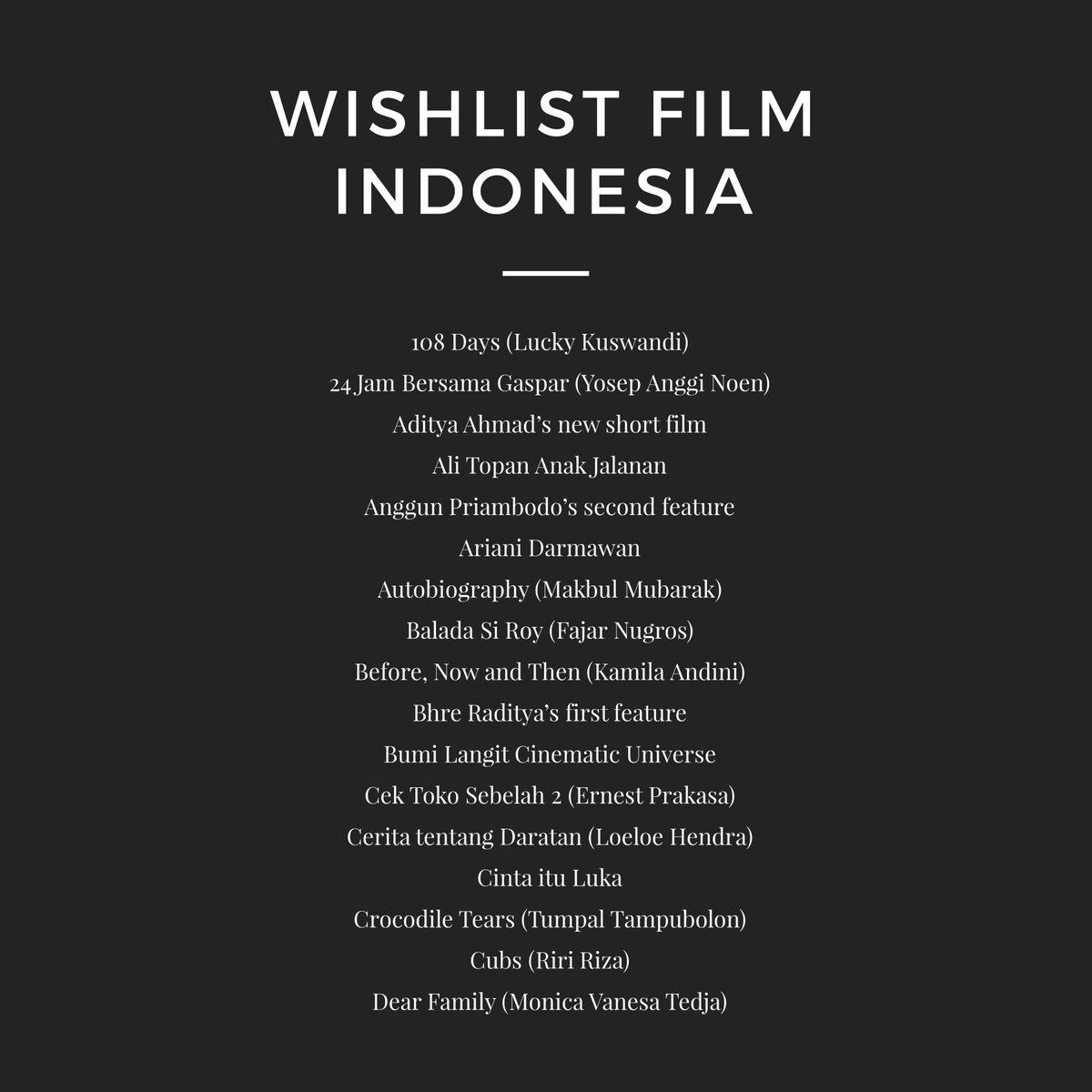 alexandermatius's tweet photo. Berikut alasan untuk bertahan beberapa waktu ke depan agar dapat menyaksikan karya dari kawan-kawan berikut ini. https://t.co/tYeqaRaPhH
