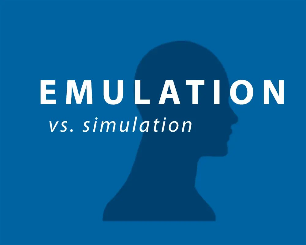 carboncopiesorg's tweet photo. The terms emulation and simulation are often confused with each other. A simulation is an imitation that exists solely for observation, while an emulation reproduces function and behavior.
#wholebrainemulation #neuroscience https://t.co/dRemFqtxV3