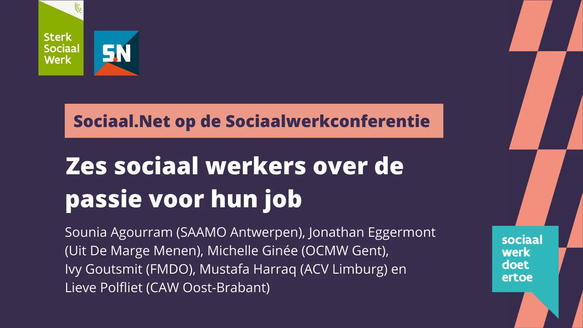 Sociaal. Net is trotse partner van de Sociaalwerkconferentie op 5 mei in Antwerpen.
We organiseren er zelfs twee panelgesprekken! Ben je er graag bij? Schrijf je dan snel in, want de plaatsen zijn beperkt: departementwvg.be/swc22/swc-conf…

#sterksociaalwerk #sociaalwerkdoetertoe