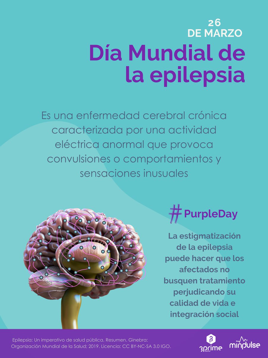 Mindpulse_MX's tweet photo. El Día Mundial de la #Epilepsia 🧠 fue creado en 2008 con el propósito de informar a la sociedad y resolver mitos alrededor de la enfermedad.

En Mindpulse nos vestimos de morado🟣 toda la semana para celebrar el #PurpleDay y unirnos a la campaña de concientización.

#Mindpulse https://t.co/DZXo4iZDq3