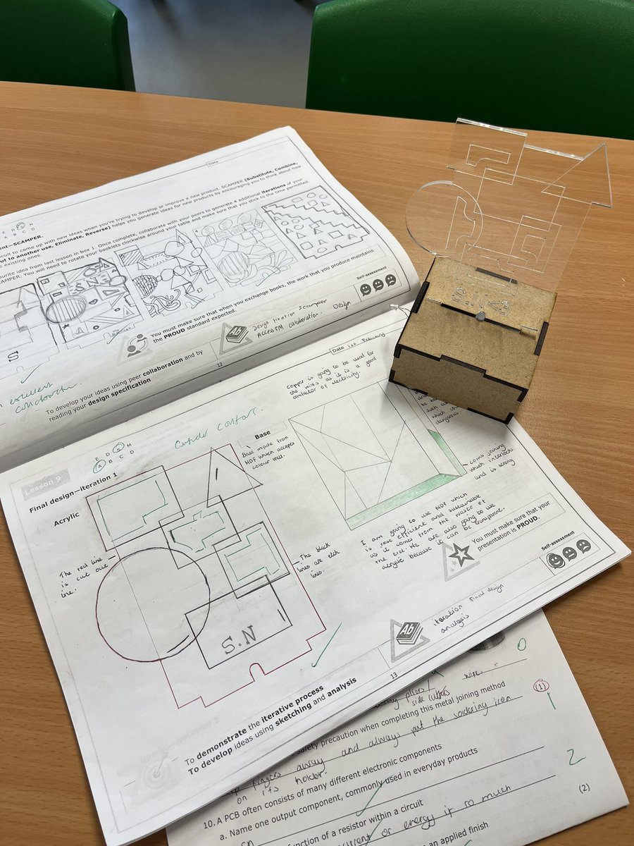 TRS_DesTech's tweet photo. Final lesson with 9E1. Some #DTPROUD outcomes which demonstrate a secure understanding of the iterative process. 💫 https://t.co/C4FLI1WTUq