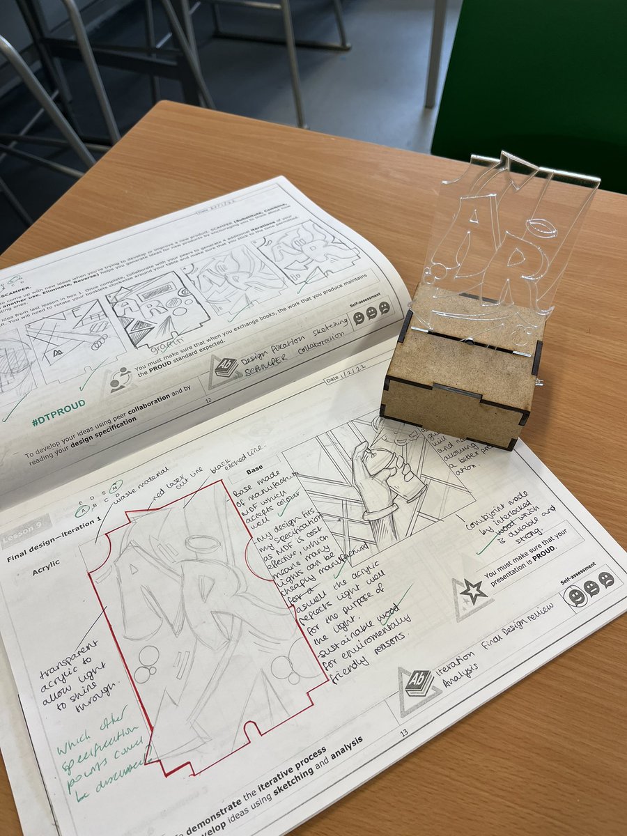 TRS_DesTech's tweet photo. Final lesson with 9E1. Some #DTPROUD outcomes which demonstrate a secure understanding of the iterative process. 💫 https://t.co/C4FLI1WTUq