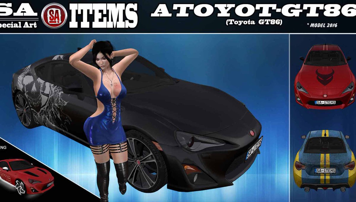 MediaSL1's tweet photo. SA-Items. ATOYOT-GT86 – NEW CAR
✔️ #SecondLife ✔️ #MediaSl ✔️ #SL
⭐ join https://t.co/AaO41oZ8bz Discord: https://t.co/S8R6esljwl

 #bestsecondlife #carsl #decor #DECORsl #NewSL #SAItems #Secondlife #secondlifefashion #SL #slblogging

https://t.co/CfcifcC0C5 https://t.co/EKIHyjGX7u