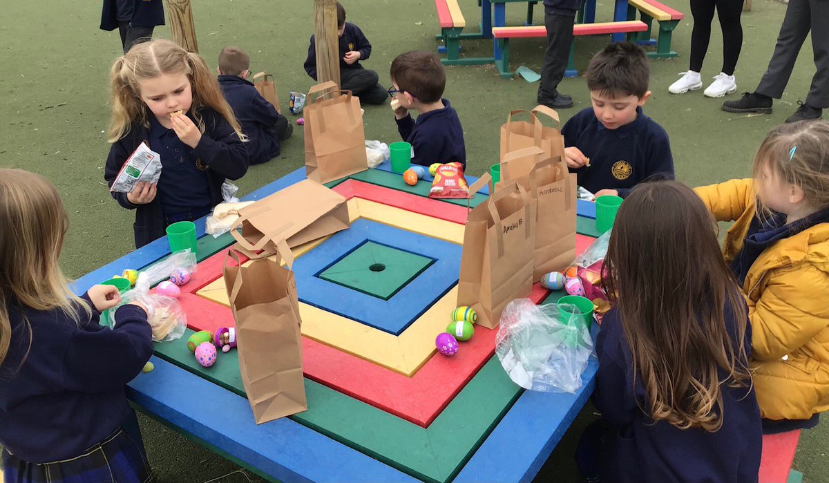 LuddenhamSchool's tweet photo. Ludd club had a visit from the Easter bunny! We all had so much fun hunting for the eggs with our names on and enjoying an outdoor picnic with our friends and our chocolate treats! 🐣 https://t.co/41w0JoabmJ