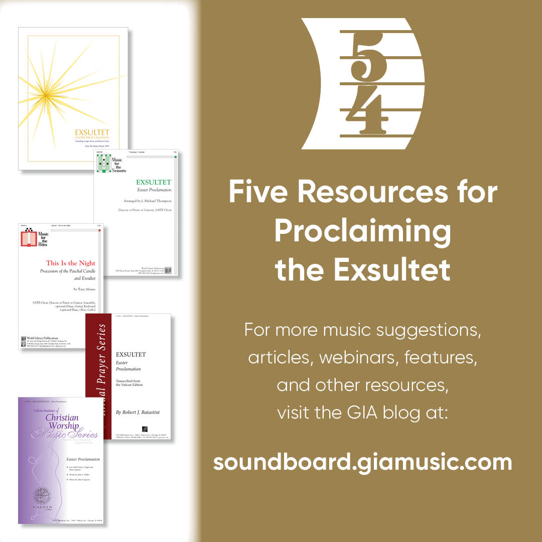 GIAPublications's tweet photo. Don't miss this week's "#FiveFor," featuring selections for Proclaiming the Exsultet. Find out more about each piece here: https://t.co/3o4aljM4o9
#GIAmusic #repertoire #sacredmusic #Exsultet #Easter #Eastervigil https://t.co/luailo6Fw4