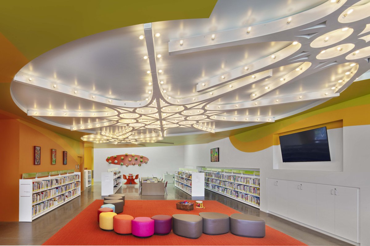 Johnson_Favaro's tweet photo. Riverside Main Library is an interplay between volume, mass, and light providing a venue to inspire community progress and more. Click the link in our bio to read our feature in @InteriorDesign 's latest issue. https://t.co/4Ddv2r1Fp5