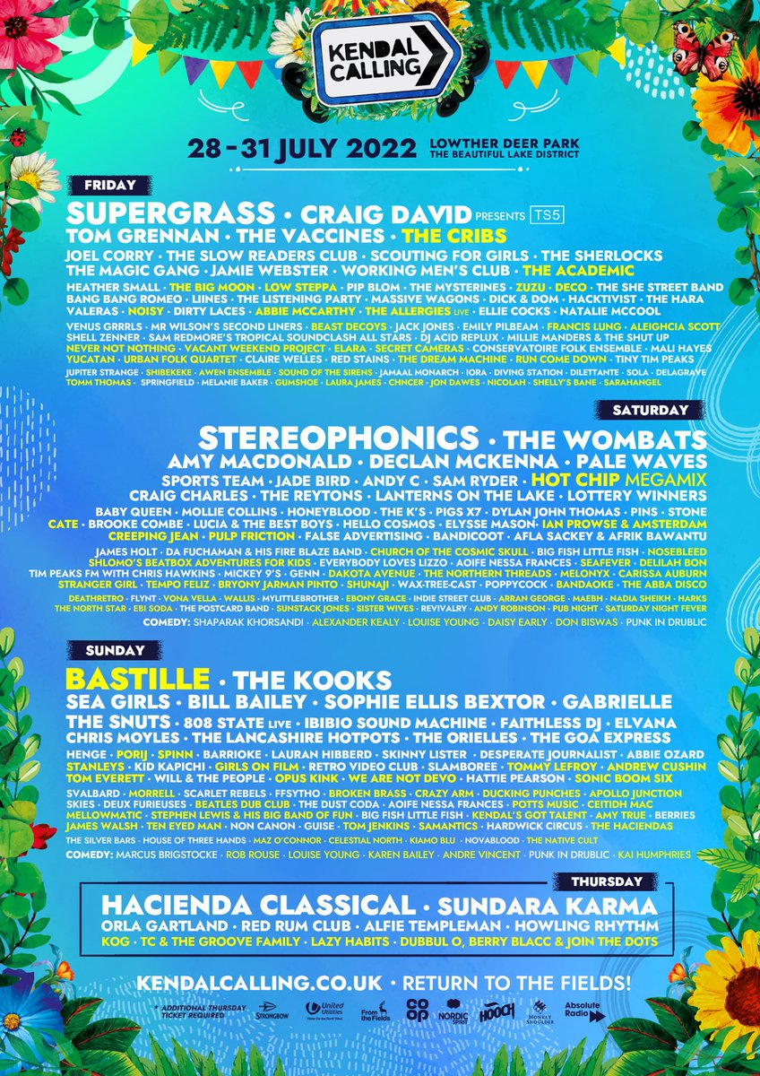 Ian Prowse (@ianprowse) on Twitter photo Made up to announce the full Amsterdam band are playing this years <a href="/KendalCalling/">Kendal Calling 🦌</a> Festival.
We’re on the Saturday about 6 ish. Gonna sock it to the revellers.
❤️😀💚💙 Made up to announce the full Amsterdam band are playing this years <a href="/KendalCalling/">Kendal Calling 🦌</a> Festival.
We’re on the Saturday about 6 ish. Gonna sock it to the revellers.
❤️😀💚💙