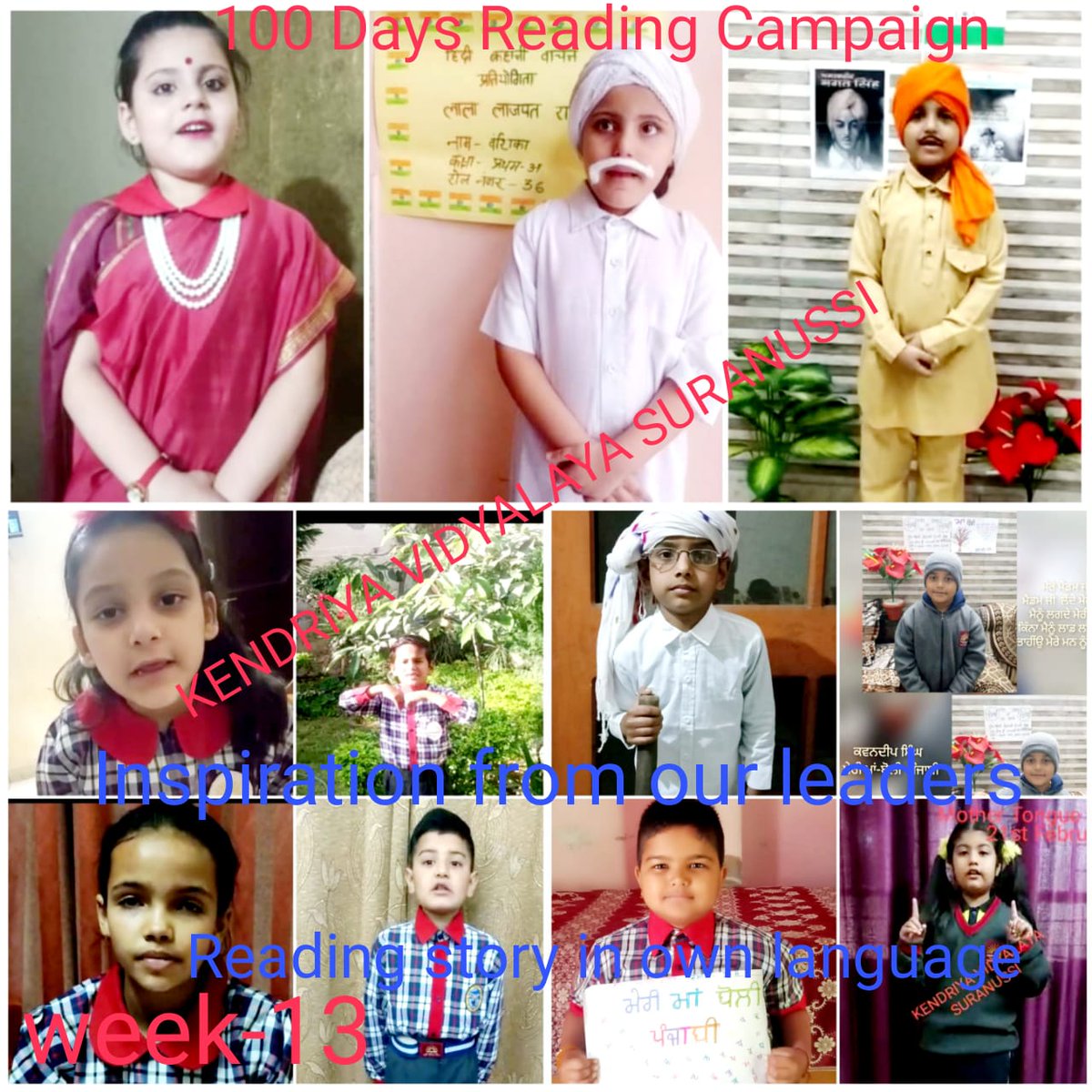 suranussi's tweet photo. 💫"READING HELPS US TO GROW"💫
🗣️100days reading campaign WEEK-13
📚THEME-READING STORY IN OWN LANGUAGE📖📚#kvsrochd
#KVS_HD #Devakumar1965 https://t.co/9oMNHCL427